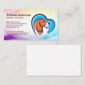 Cat Dog Heart Logo | Dierlijke diensten Visitekaartje (Voorkant / Achterkant)