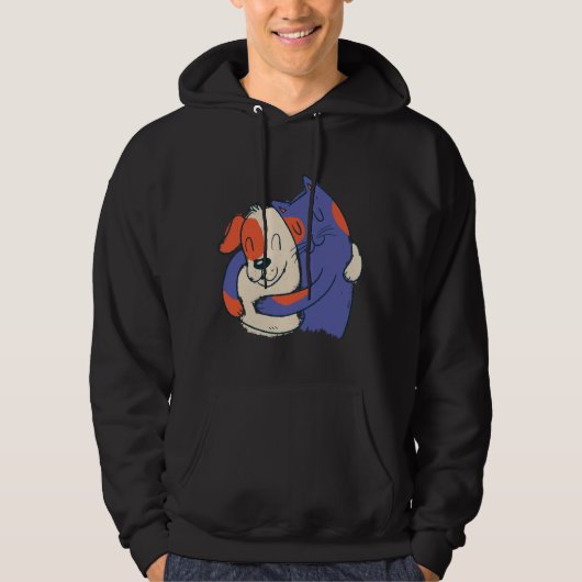 Cat Dog Hugging Hoodie (Voorkant)