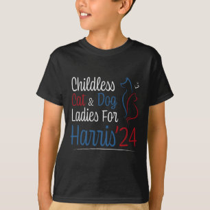 Cat Dog Lady Ladies Shirt voor Kamala Harris 2024