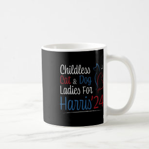 Cat Dog Lady Ladies Shirt voor Kamala Harris 2024 Koffiemok