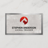 Cat Dog Logo | Metaalgrens Visitekaartje (Voorkant)