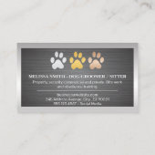 Cat Dog Logo Paws | QR-code Visitekaartje (Achterkant)