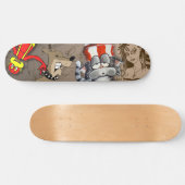 Cat Dog Monkey Meisje Cartoon Skateboard Deck (Horizontaal)