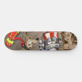 Cat Dog Monkey Meisje Cartoon Skateboard Deck (Horizontaal)