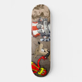 Cat Dog Monkey Meisje Cartoon Skateboard Deck (Voorkant)