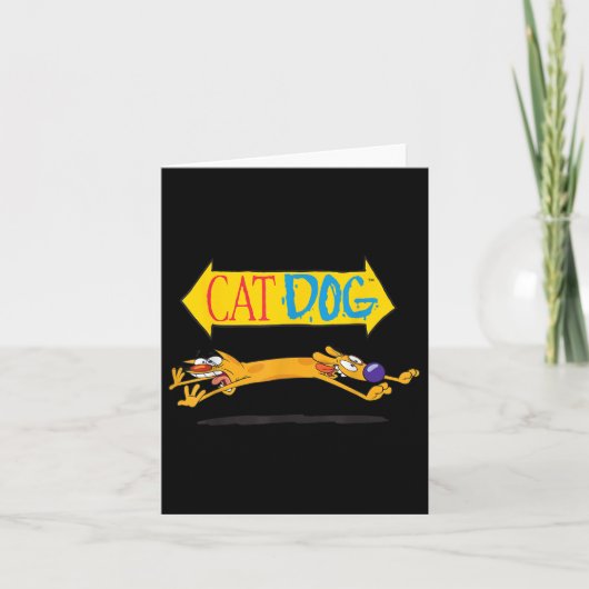Cat Dog op Couch Nickelodeon Kaart (Voorkant)