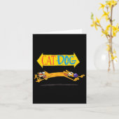 Cat Dog op Couch Nickelodeon Kaart (Gele Bloem)