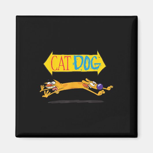 Cat Dog op Couch Nickelodeon Magneet (Voorkant)