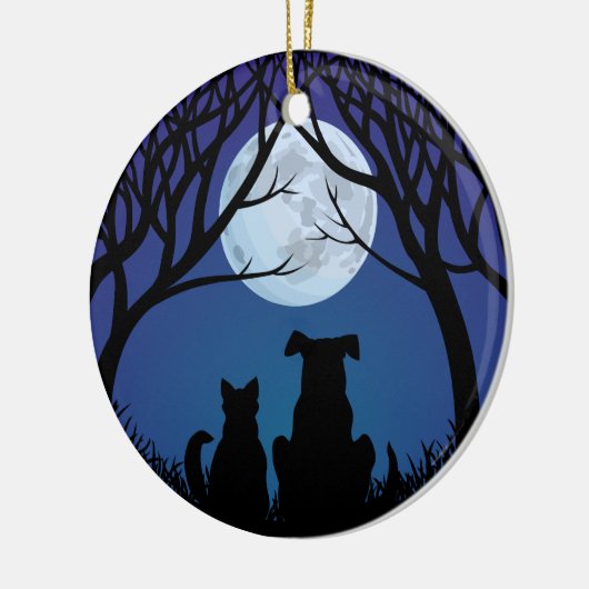 Cat & Dog Ornament Beste vrienden Aangepaste Ornam (Links)