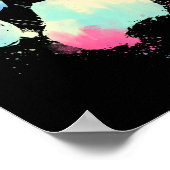 Cat Dog Paw Print Waterverf Regelboog (Hoek)