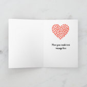 Cat Dog Paw Prints Funny Valentijnsdag Feestdagen Kaart (Binnen)