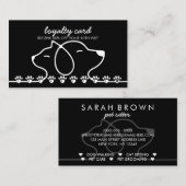 Cat Dog Paws print punch Discount Loyalty Visitekaartje (Voorkant / Achterkant)
