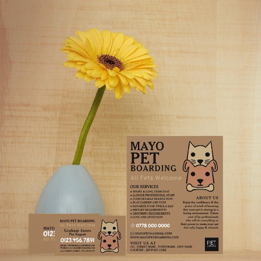 Cat & Dog, Pet Boarding Adverteren Flyer