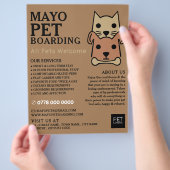 Cat & Dog, Pet Boarding Adverteren Flyer (Hand)