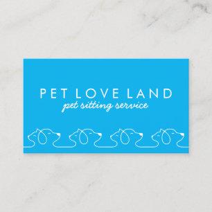 Cat Dog Pet Logo blauw Visitekaartje