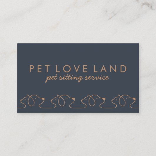 Cat Dog Pet Logo Visitekaartje (Voorkant)