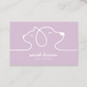 Cat Dog Petsitter Logo Visitekaartje (Voorkant)