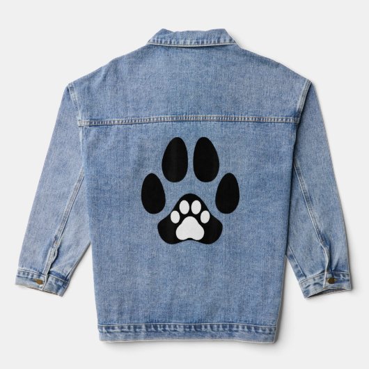 Cat Dog Puppy Claws Cute Funny Denim Jacket (Achterkant)