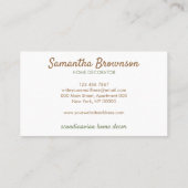 Cat Dog Sitting to Chairman New Boho Home Visitekaartje (Achterkant)