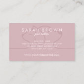 Cat Dog Soft Pink Line Logo Petsitter Visitekaartje (Achterkant)