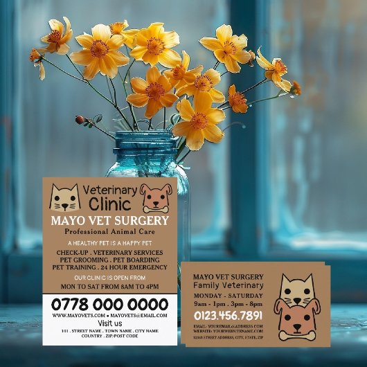 Cat & Dog, Veterinair Bureau Visitekaartje