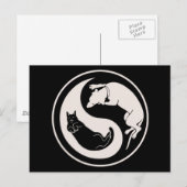 Cat-Dog Yin-Yang Briefkaart (Voorkant / Achterkant)