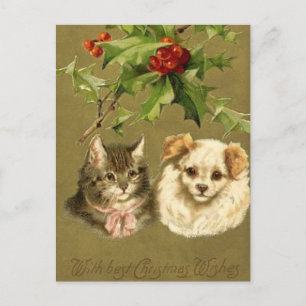 Cat & Dog's Christmas Card Feestdagenkaart