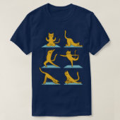 Cat Doing Multiple Yoga Positions Cats Lovers T-shirt (Design voorkant)