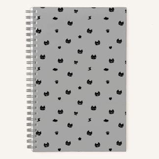 Cat Doodle Grey Notitieboek