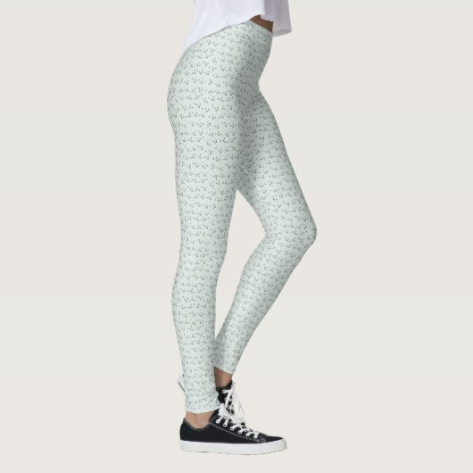 Cat Doodle Leggings – Sage Green (Rechts)