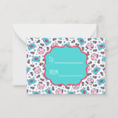 Cat Doodles Valentijnsdag Aangepaste fotokaarten Notitiekaartje (Achterkant)