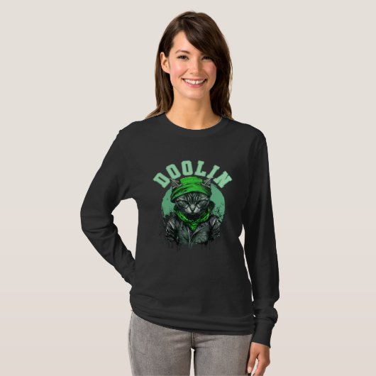 Cat Doolin Irish Saint Patrick s Day Ireland T-shirt (Voorkant volledig)