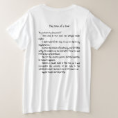 Cat Drabble Plus Size T-shirt (zwarte tekst) (Design achterkant)