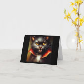 Cat Dracula Kaart (Gele Bloem)
