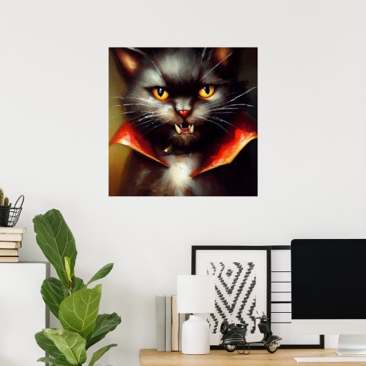 Cat Dracula Poster (Thuiskantoor)