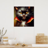 Cat Dracula Poster (Keuken)
