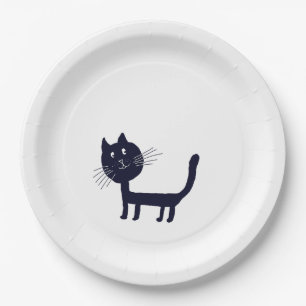 Cat Drawing Paper Borden Papieren Bordje