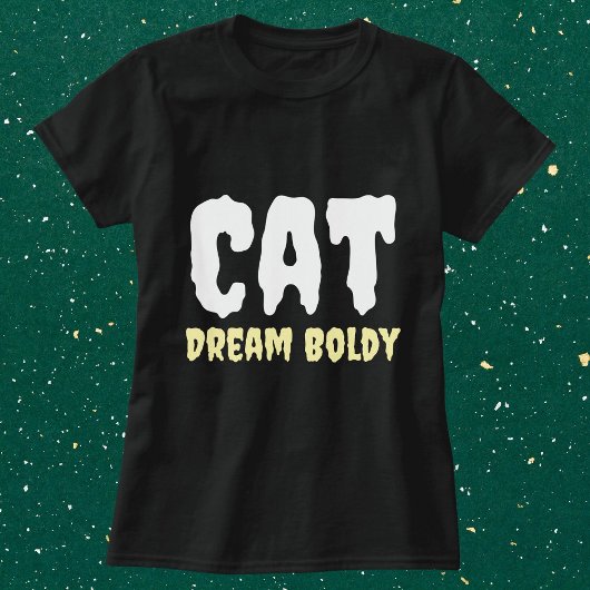Cat Dream moedig grappig eenvoudig gepersonaliseer T-shirt