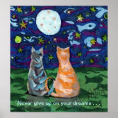 Cat Dreams en Full Moon Poster (Voorkant)