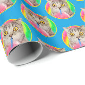 Cat Drink Slushie Cadeaupapier (Rol Hoek)