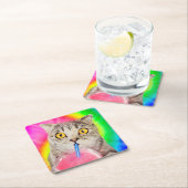 Cat Drink Slushie Kartonnen Onderzetters (Insitu)