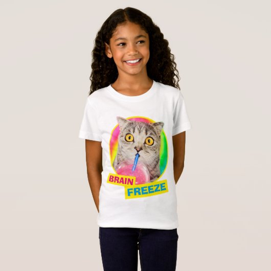 Cat Drink Slushie T-shirt (Voorkant volledig)