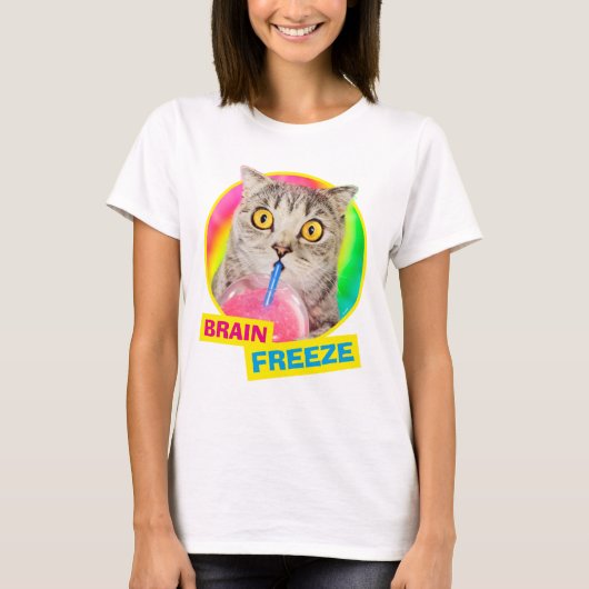 Cat Drink Slushie T-shirt (Voorkant)