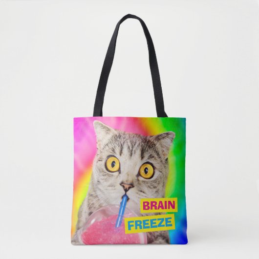 Cat Drink Slushie Tote Bag (Voorkant)