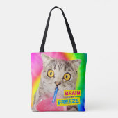 Cat Drink Slushie Tote Bag (Achterkant)