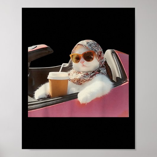 Cat Driving Meme Rage is het consumeren van mij Ge Poster (Voorkant)