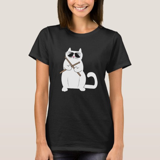 Cat Drummer Music   Musician Instrumentalist Kitty T-shirt (Voorkant)