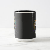 Cat Drummer-speeltrommel Tweekleurige Koffiemok (Center)