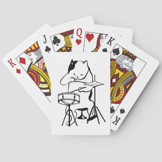 CAT DRUMMER SPELEN KAARTEN (Achterkant)
