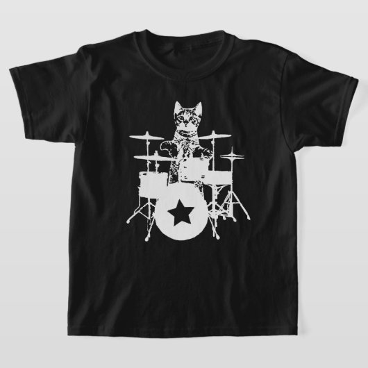 Cat Drummer T-shirt (Laagn)